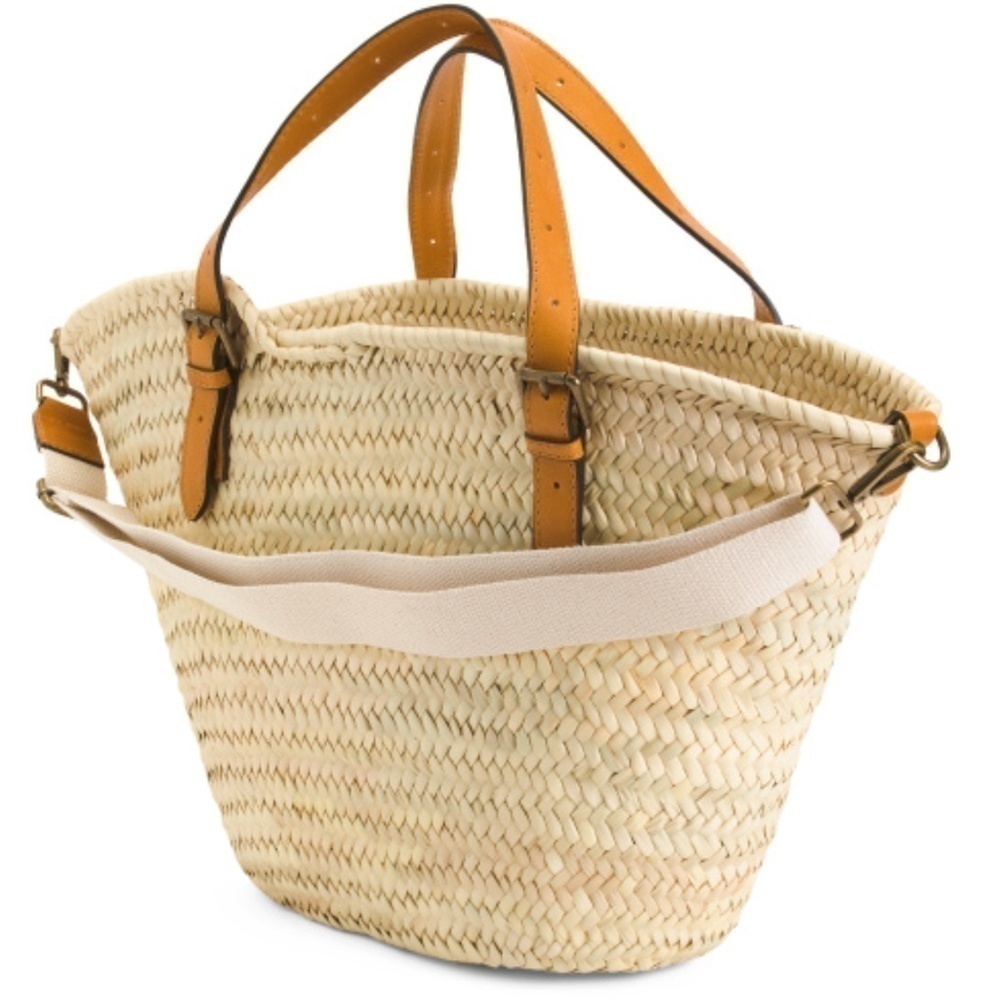 NWT PRATESI Made In Italy Straw And Leather Tote With Detachable Strap new W… - Picture 4 of 6